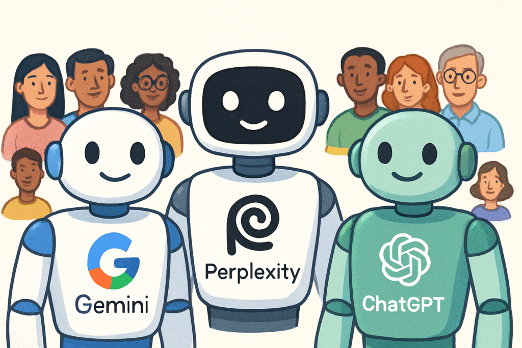 Gemini vs. Perplexity vs. ChatGPT – The Real Guide for 2025