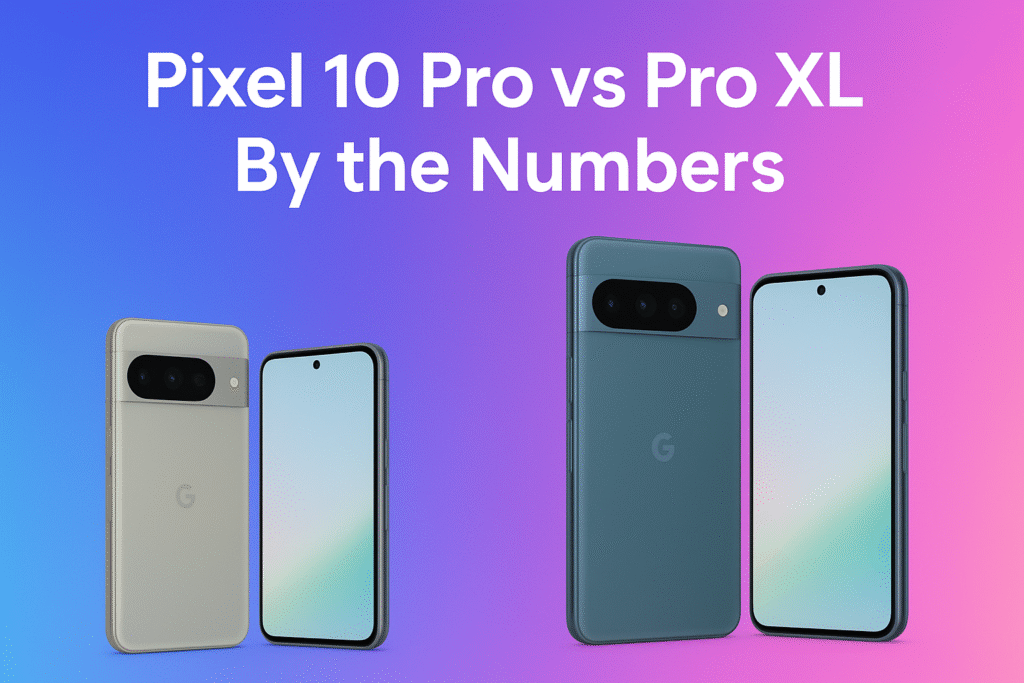 Pixel 10 Pro & Pro XL specs statistics comparison