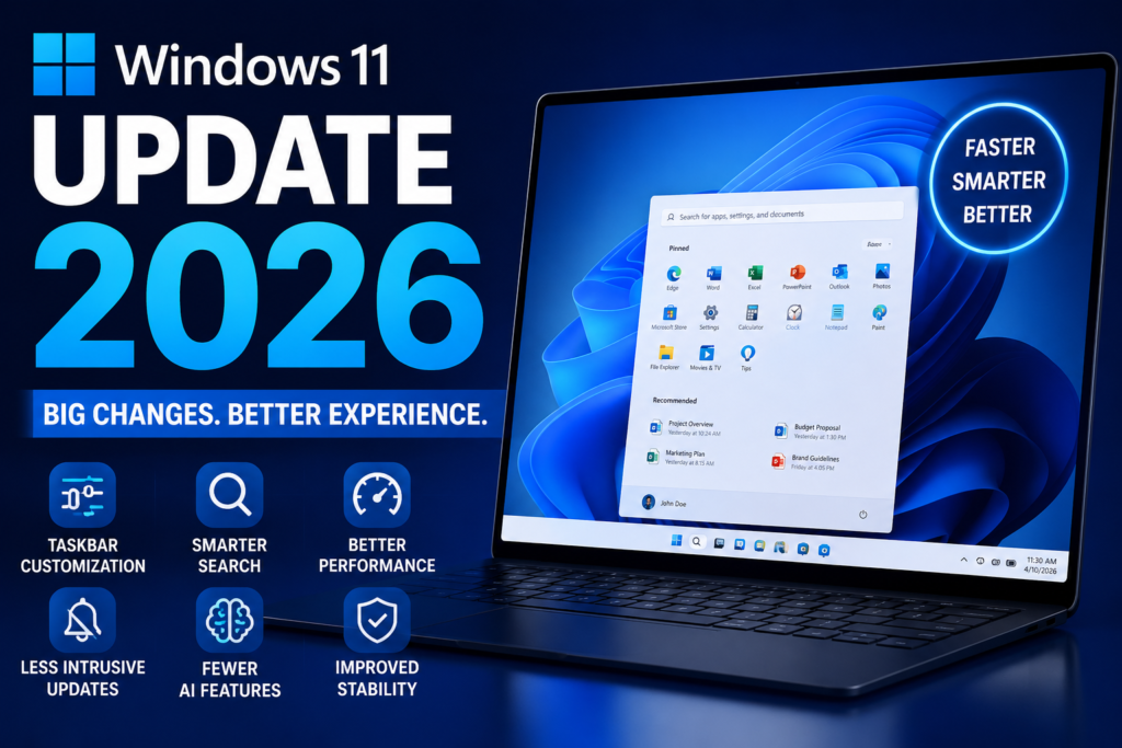 Windows 11 Update 2026: 10 Big Changes Users Will Love