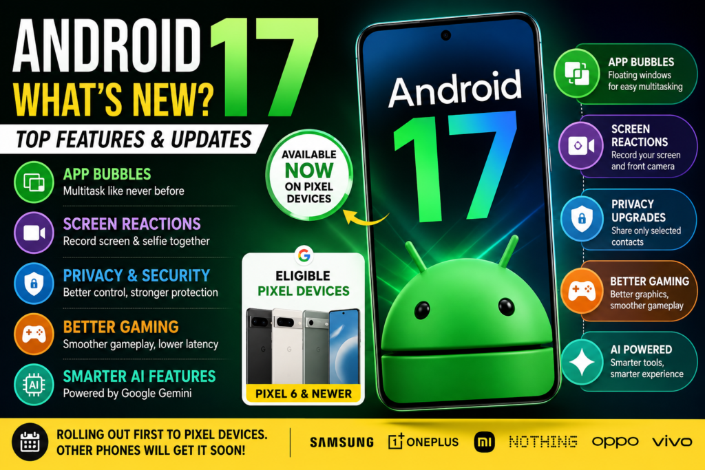 Android 17: What’s New, Features, Eligible Pixel Devices