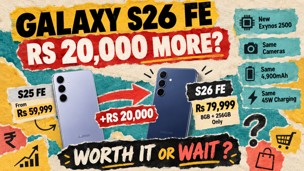 Galaxy S26 FE Price in India: The Big Catch You Need to Know Now